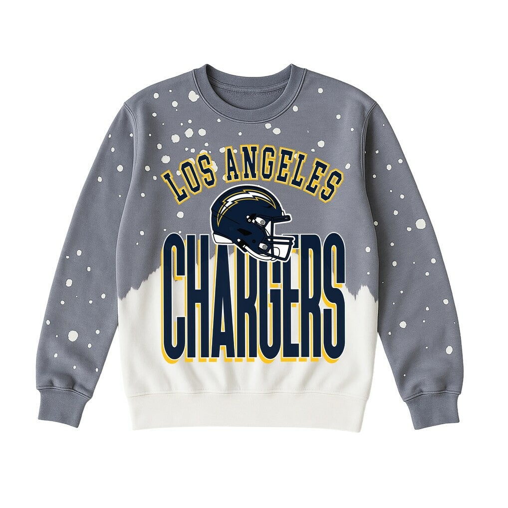 Gameday Couture Women's Arch Rivals Faded Wash Sweatshirt - Los Angeles Chargers Sweatshirts