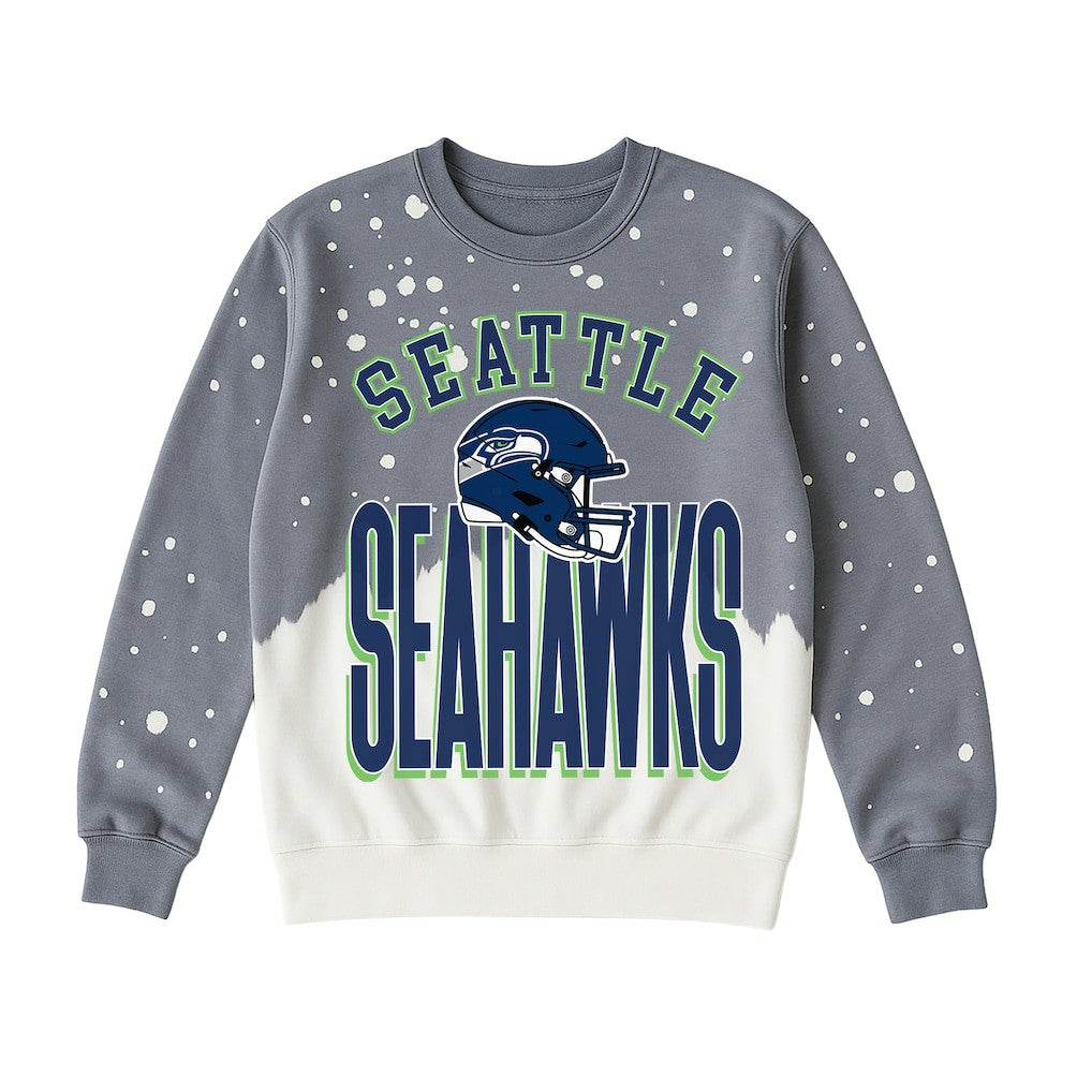 Gameday Couture Women's Arch Rivals Faded Wash Sweatshirt - Seattle Seahawks Sweatshirts