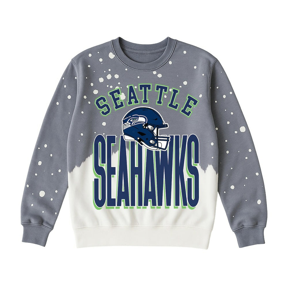 Gameday Couture Women's Arch Rivals Faded Wash Sweatshirt - Seattle Seahawks Sweatshirts