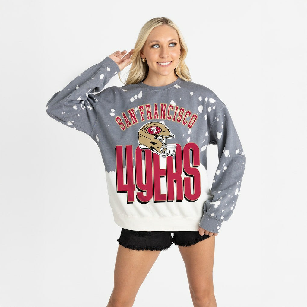 Gameday Couture Women's Arch Rivals Faded Wash Sweatshirt - San Francisco 49ers Sweatshirts