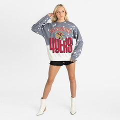 Gameday Couture Women's Arch Rivals Faded Wash Sweatshirt - San Francisco 49ers Sweatshirts