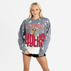 Gameday Couture Women's Arch Rivals Faded Wash Sweatshirt - San Francisco 49ers Sweatshirts
