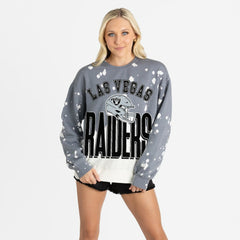 Gameday Couture Women's Arch Rivals Faded Wash Sweatshirt - Las Vegas Raiders Sweatshirts