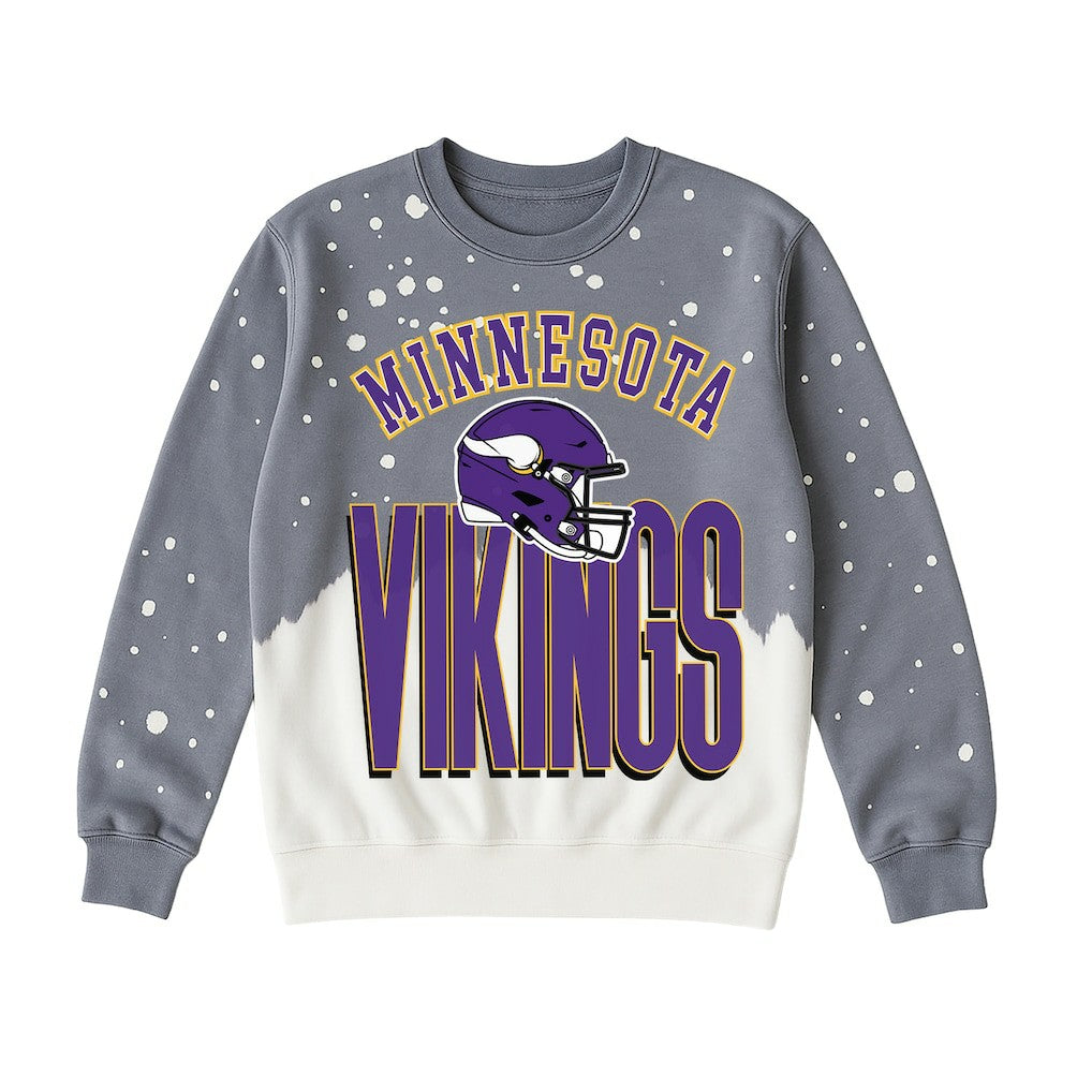 Gameday Couture Women's Arch Rivals Faded Wash Sweatshirt - Minnesota Vikings Sweatshirts