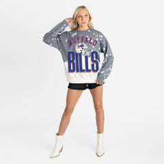 Gameday Couture Women's Arch Rivals Faded Wash Sweatshirt - Buffalo Bills Sweatshirts