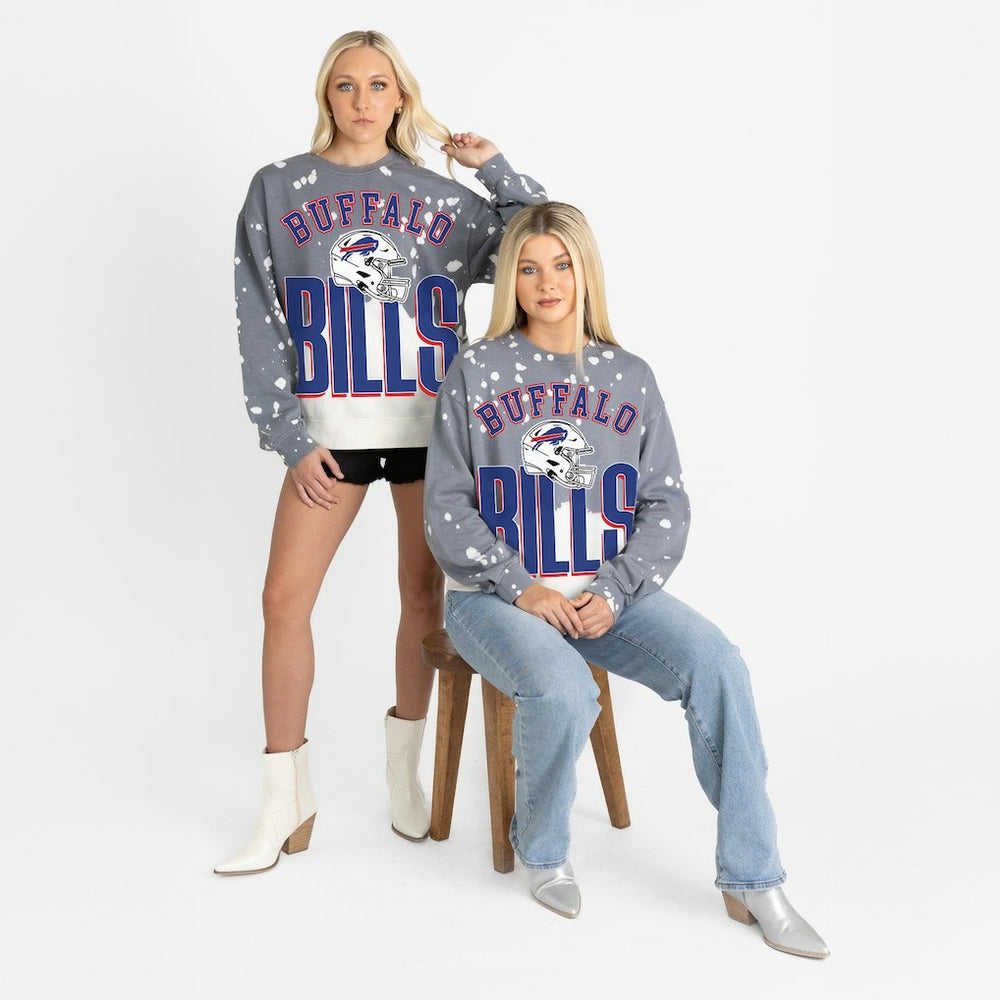 Gameday Couture Women's Arch Rivals Faded Wash Sweatshirt - Buffalo Bills Sweatshirts