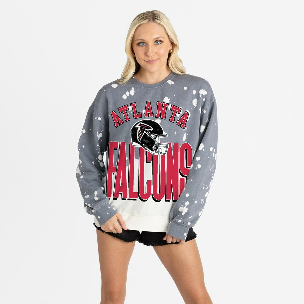 Gameday Couture Women's Arch Rivals Faded Wash Sweatshirt - Atlanta Falcons Sweatshirts