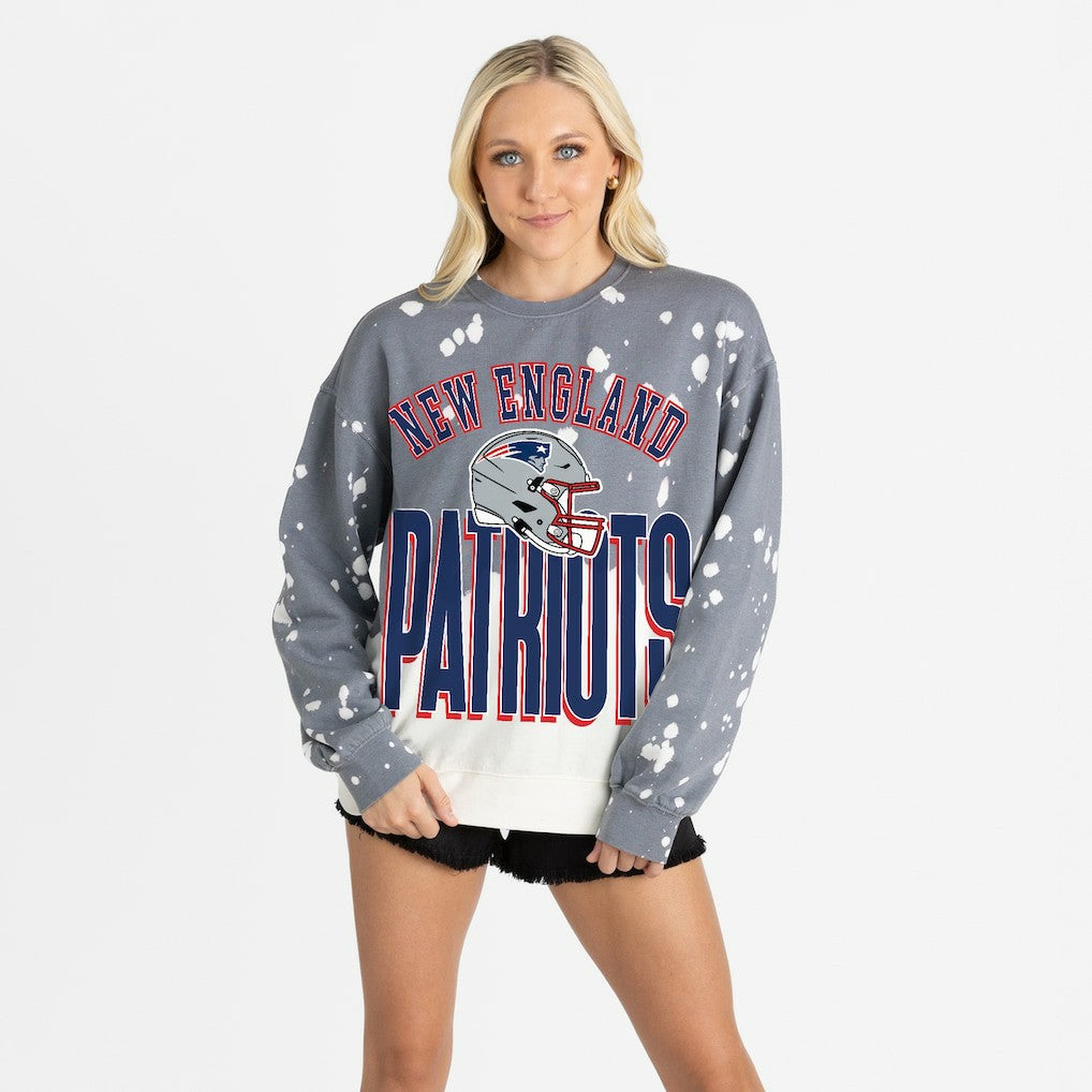 Gameday Couture Women's Arch Rivals Faded Wash Sweatshirt - New England Patriots Sweatshirts