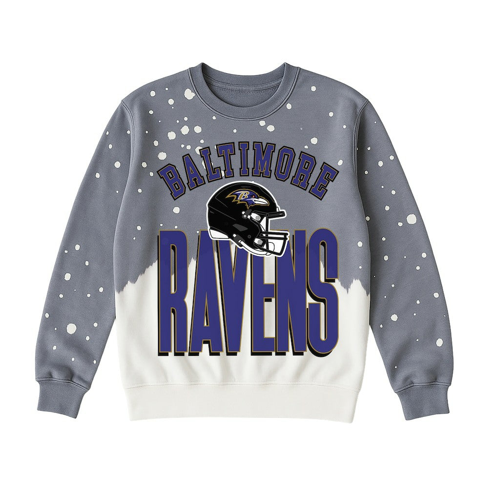 Gameday Couture Women's Arch Rivals Faded Wash Sweatshirt - Baltimore Ravens Sweatshirts