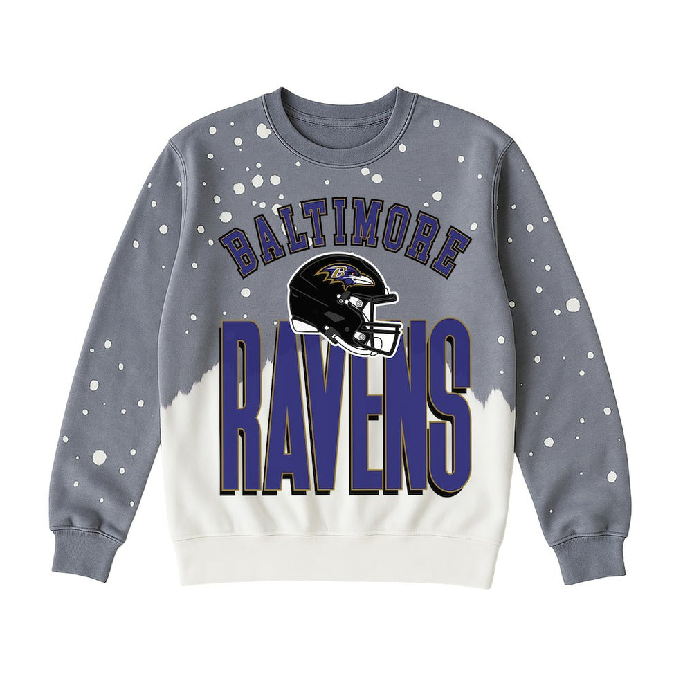 Gameday Couture Women's Arch Rivals Faded Wash Sweatshirt - Baltimore Ravens Sweatshirts