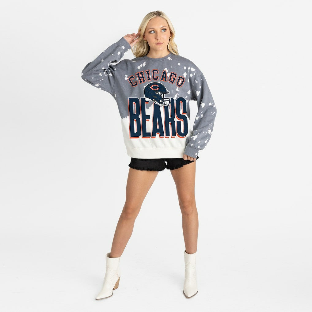 Gameday Couture Women's Arch Rivals Faded Wash Sweatshirt - Chicago Bears Sweatshirts