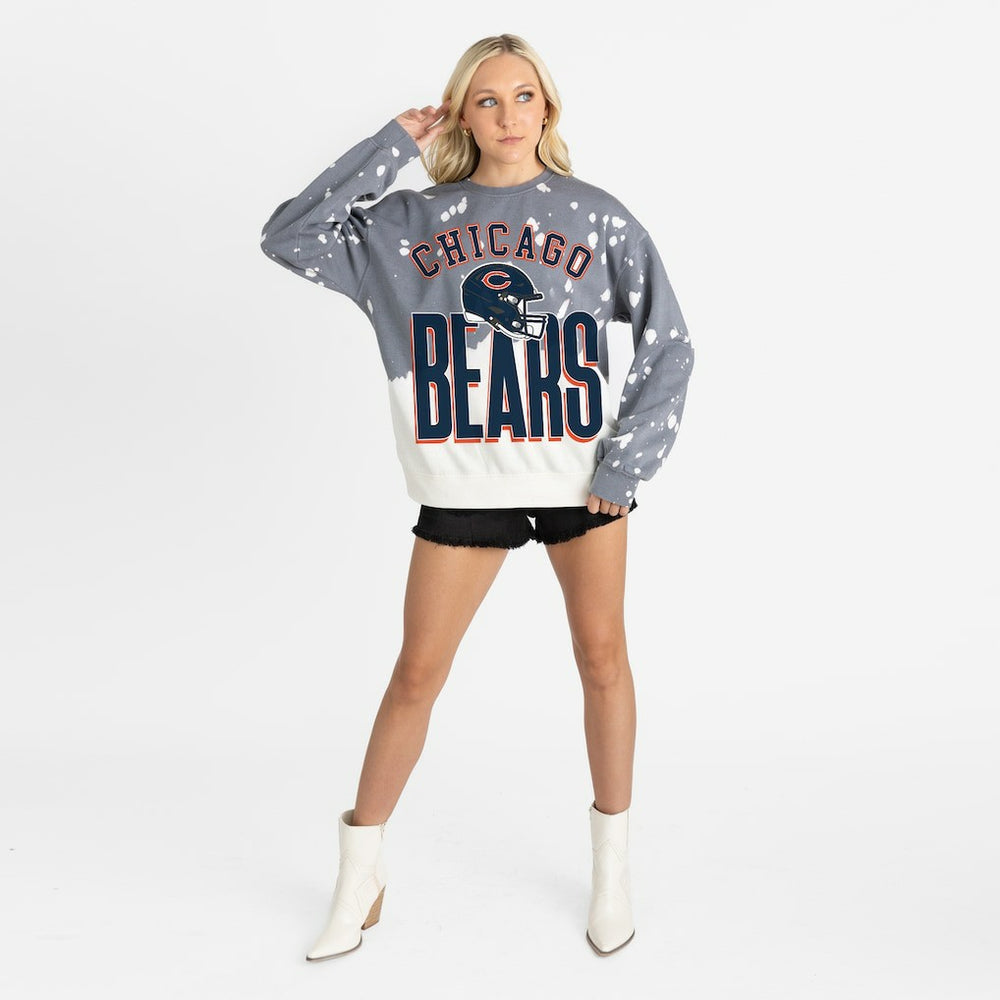 Gameday Couture Women's Arch Rivals Faded Wash Sweatshirt - Chicago Bears Sweatshirts