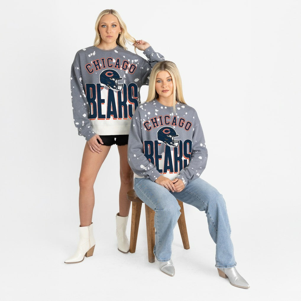 Gameday Couture Women's Arch Rivals Faded Wash Sweatshirt - Chicago Bears Sweatshirts