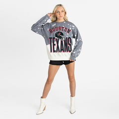 Gameday Couture Women's Arch Rivals Faded Wash Sweatshirt - Houston Texans Sweatshirts