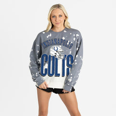 Gameday Couture Women's Arch Rivals Faded Wash Sweatshirt - Indianapolis Colts Sweatshirts