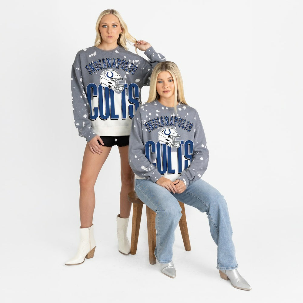 Gameday Couture Women's Arch Rivals Faded Wash Sweatshirt - Indianapolis Colts Sweatshirts