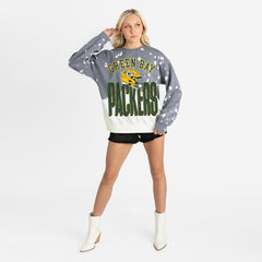 Gameday Couture Women's Arch Rivals Faded Wash Sweatshirt - Green Bay Packers Sweatshirts
