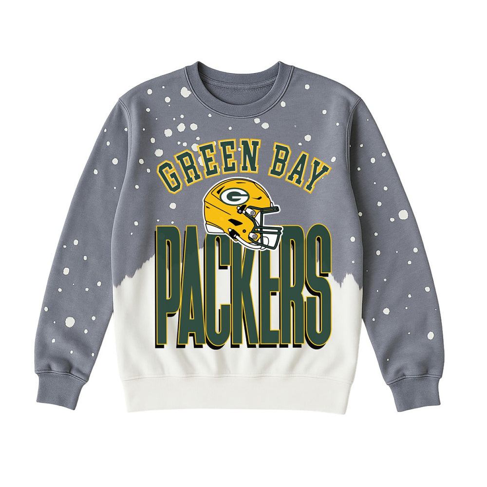 Gameday Couture Women's Arch Rivals Faded Wash Sweatshirt - Green Bay Packers Sweatshirts