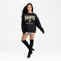 Gameday Couture Women's Powerhouse Play Premium Fleece Sweatshirt - New Orleans Saints Sweatshirts