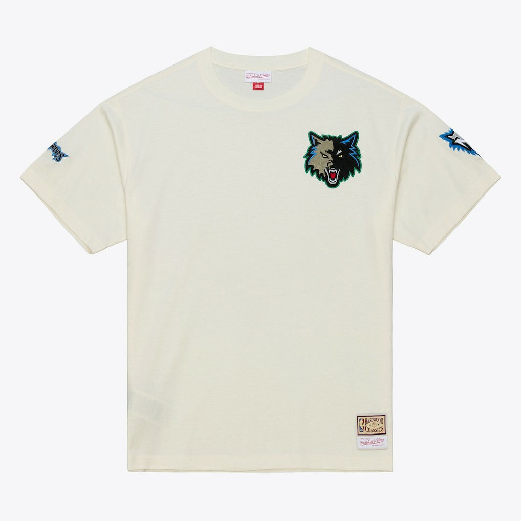 Mitchell & Ness Minnesota Timberwolves Hardwood Classics Chainstitch Premium T-Shirt