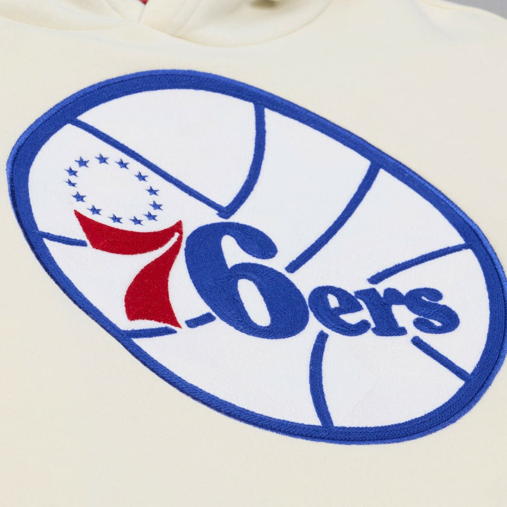 Mitchell & Ness Philadelphia 76ers Hardwood Classics Chainstitch Premium Fleece Hoodie