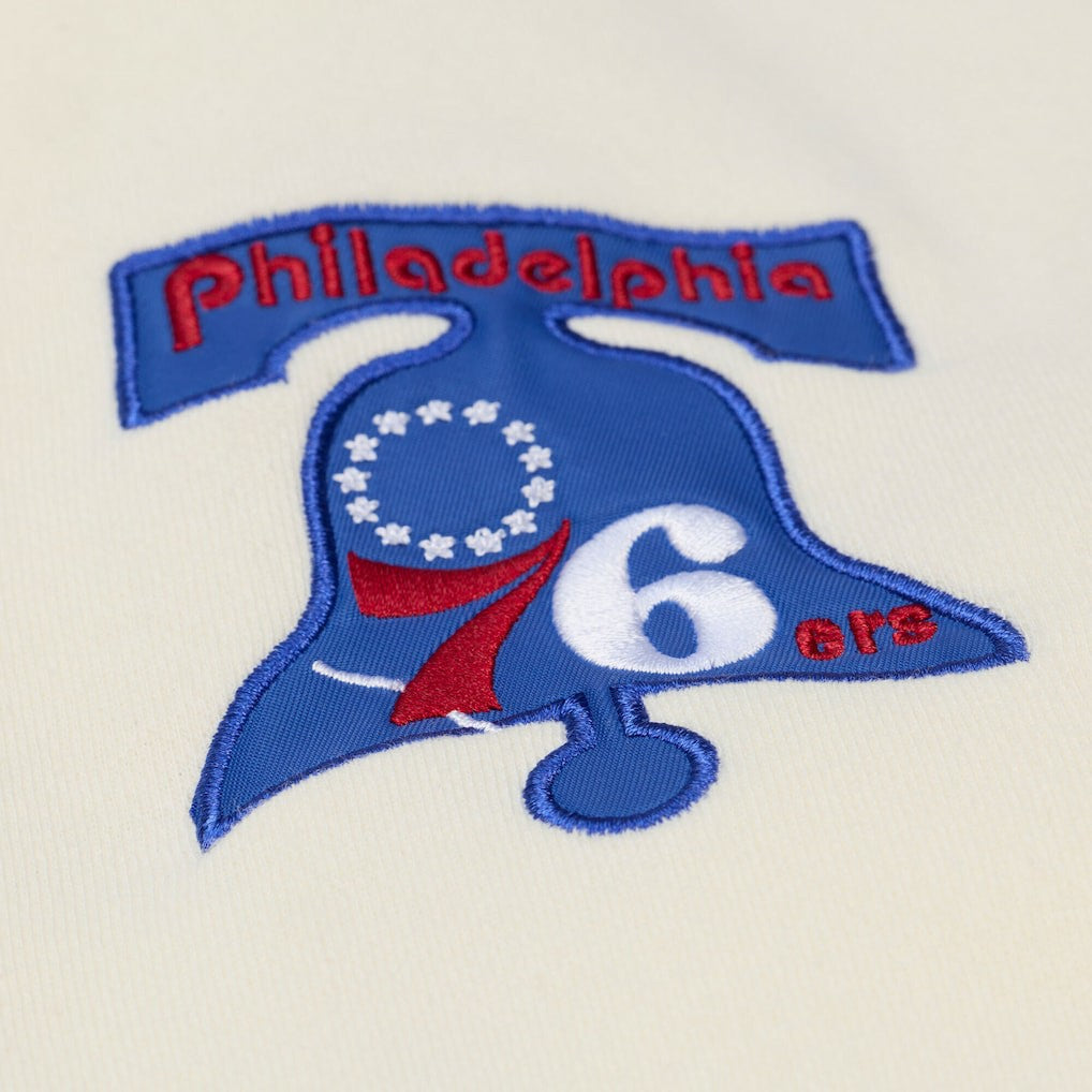Mitchell & Ness Philadelphia 76ers Hardwood Classics Chainstitch Premium Fleece Hoodie