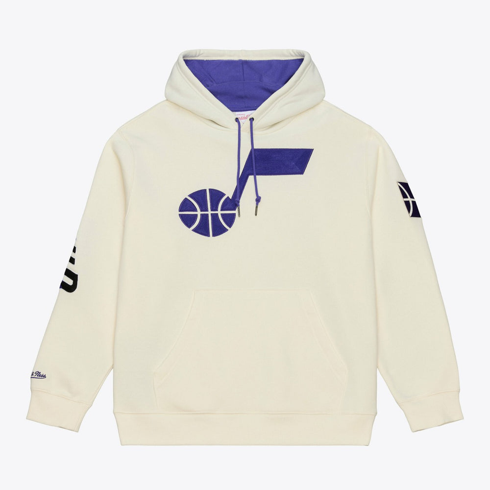 Mitchell & Ness Utah Jazz Hardwood Classics Chainstitch Premium Fleece Hoodie