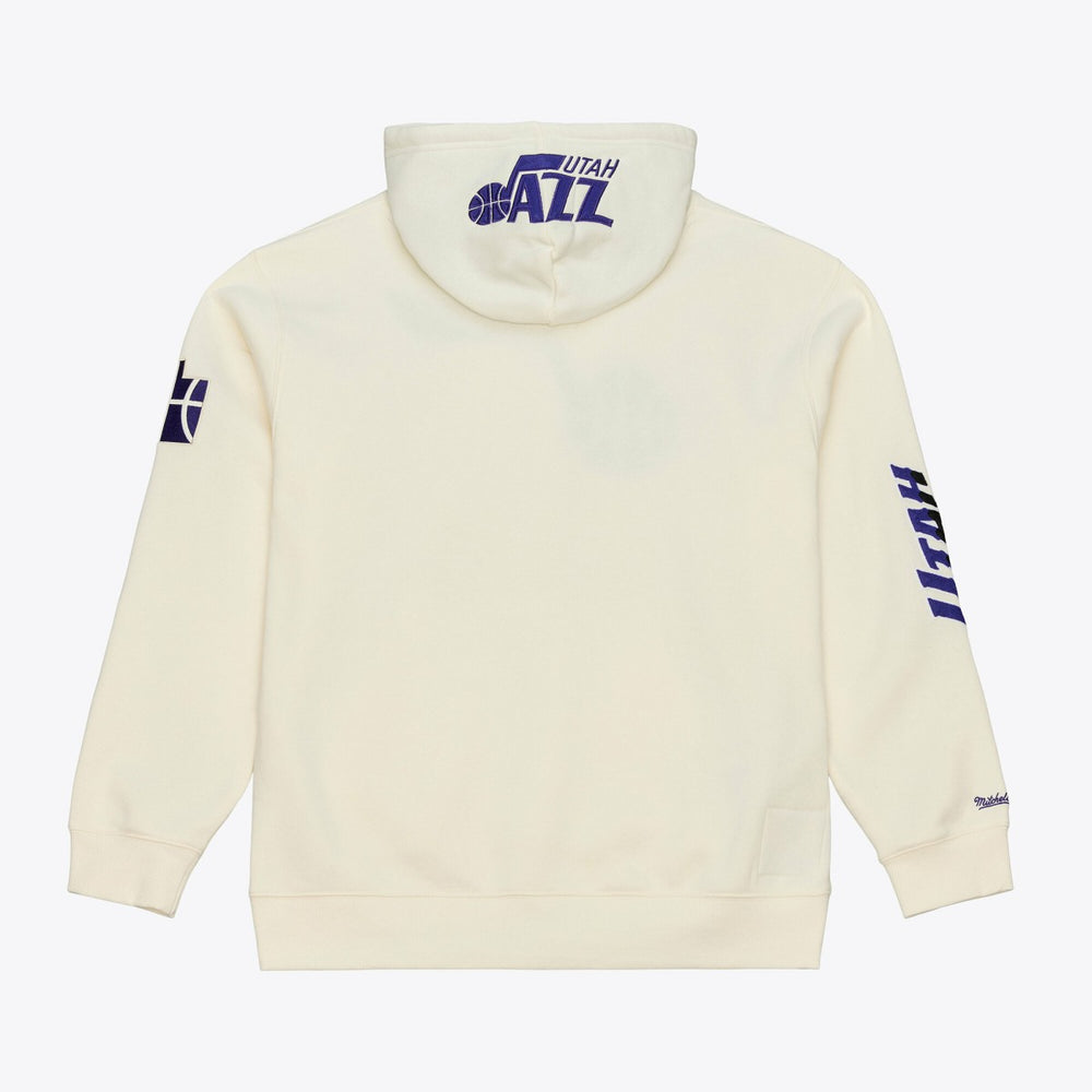 Mitchell & Ness Utah Jazz Hardwood Classics Chainstitch Premium Fleece Hoodie