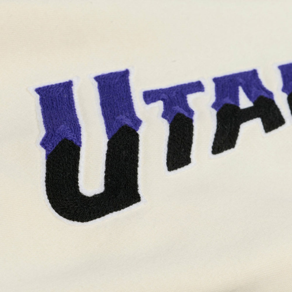 Mitchell & Ness Utah Jazz Hardwood Classics Chainstitch Premium Fleece Hoodie