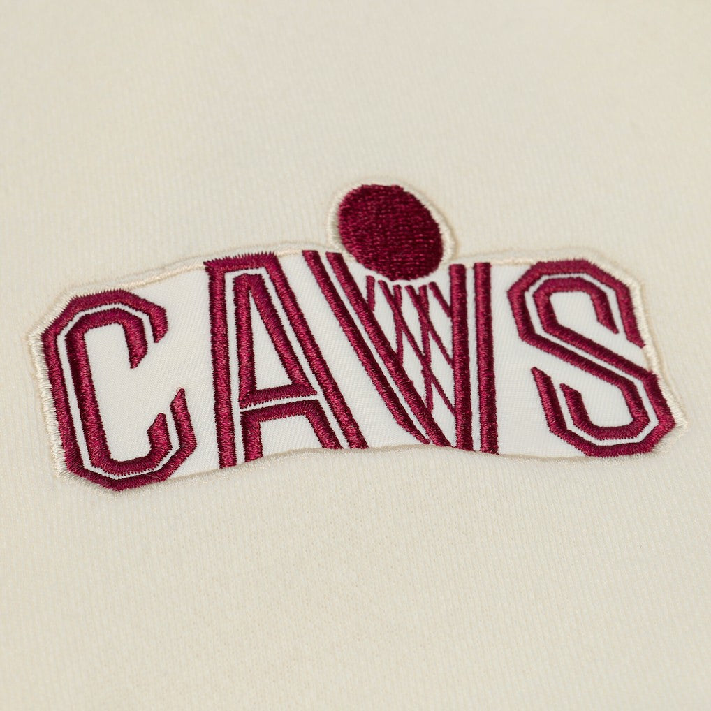 Mitchell & Ness Cleveland Cavaliers Hardwood Classics Chainstitch Premium Fleece Hoodie sale