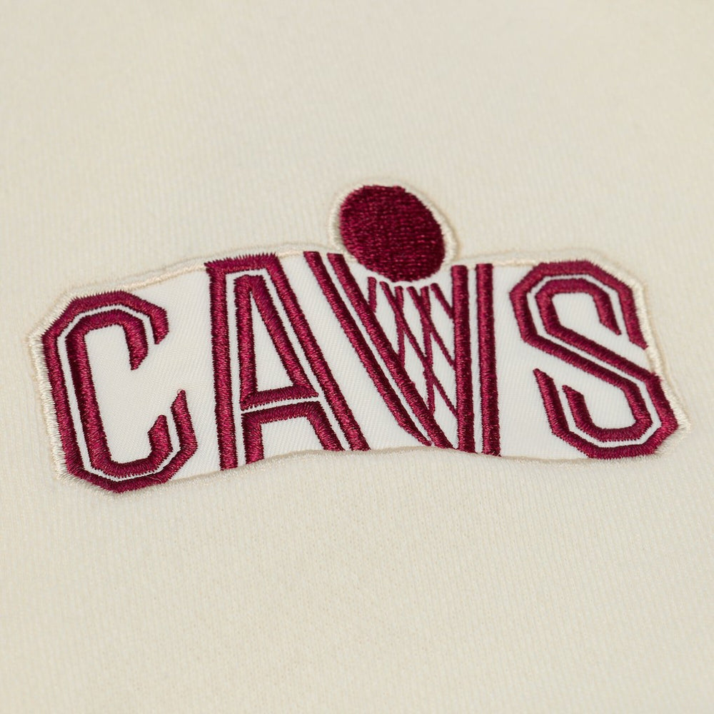 Mitchell & Ness Cleveland Cavaliers Hardwood Classics Chainstitch Premium Fleece Hoodie sale