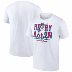 White Hank Aaron Atlanta Braves Cooperstown Player T-Shirt