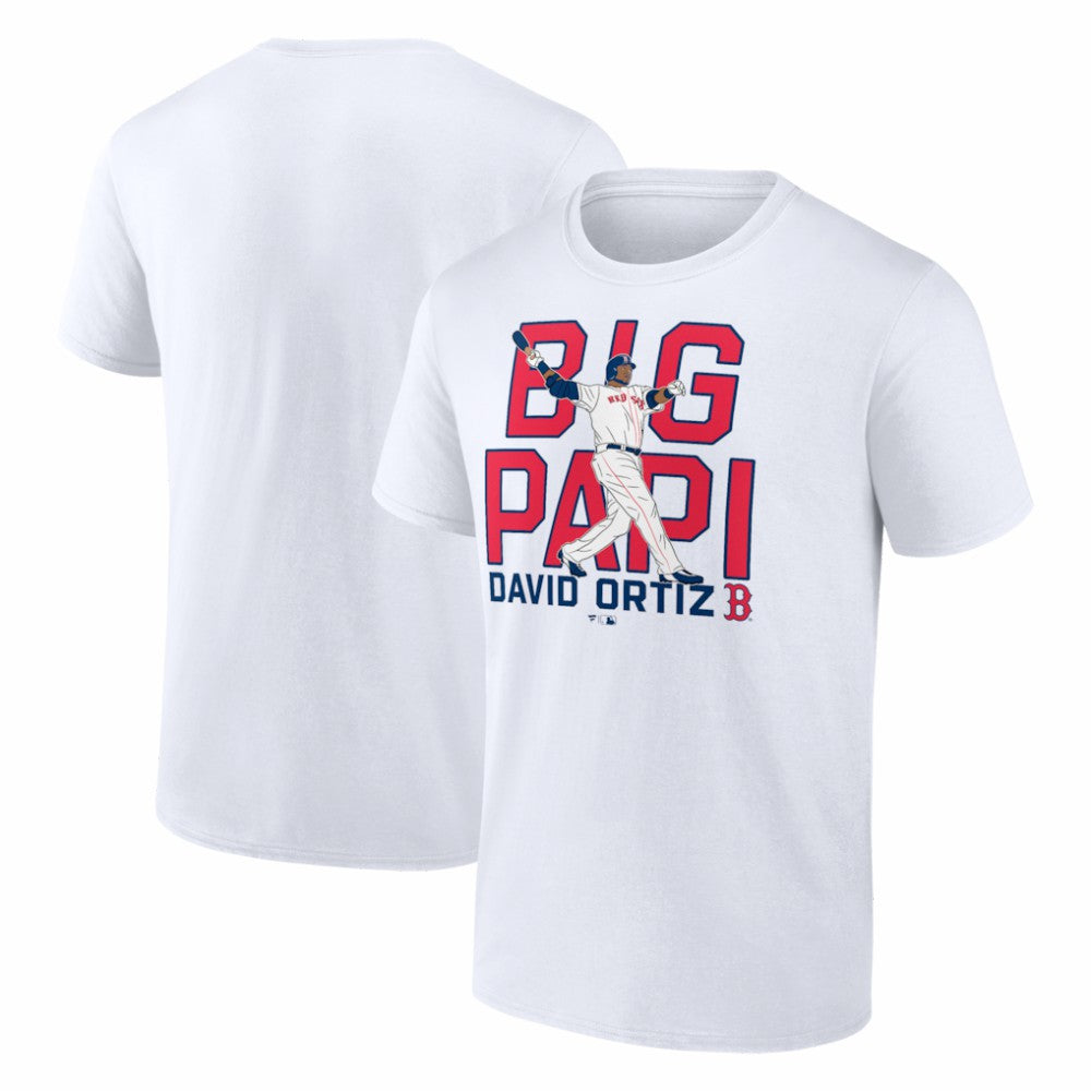 White David Ortiz Boston Red Sox Cooperstown Player T-Shirt