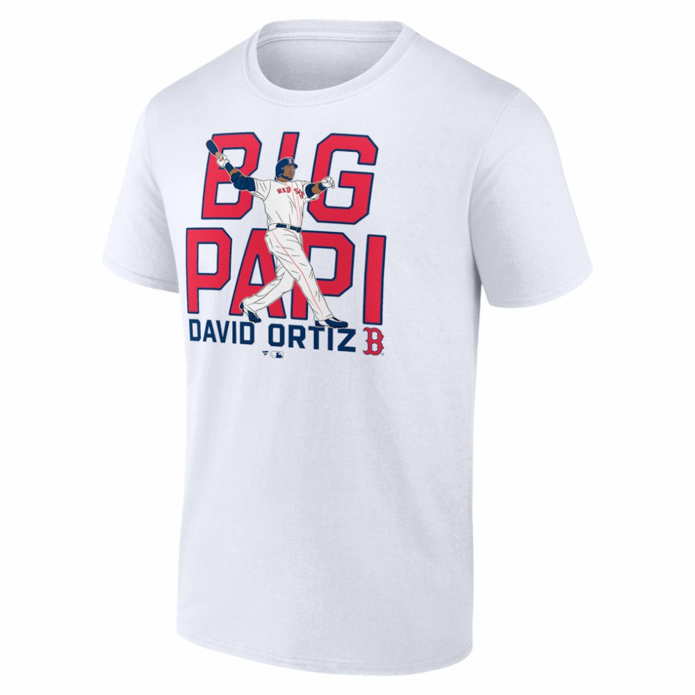 White David Ortiz Boston Red Sox Cooperstown Player T-Shirt