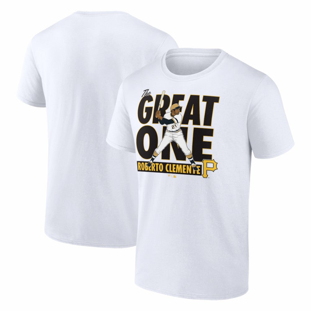 White Roberto Clemente Pittsburgh Pirates Cooperstown Player T-Shirt
