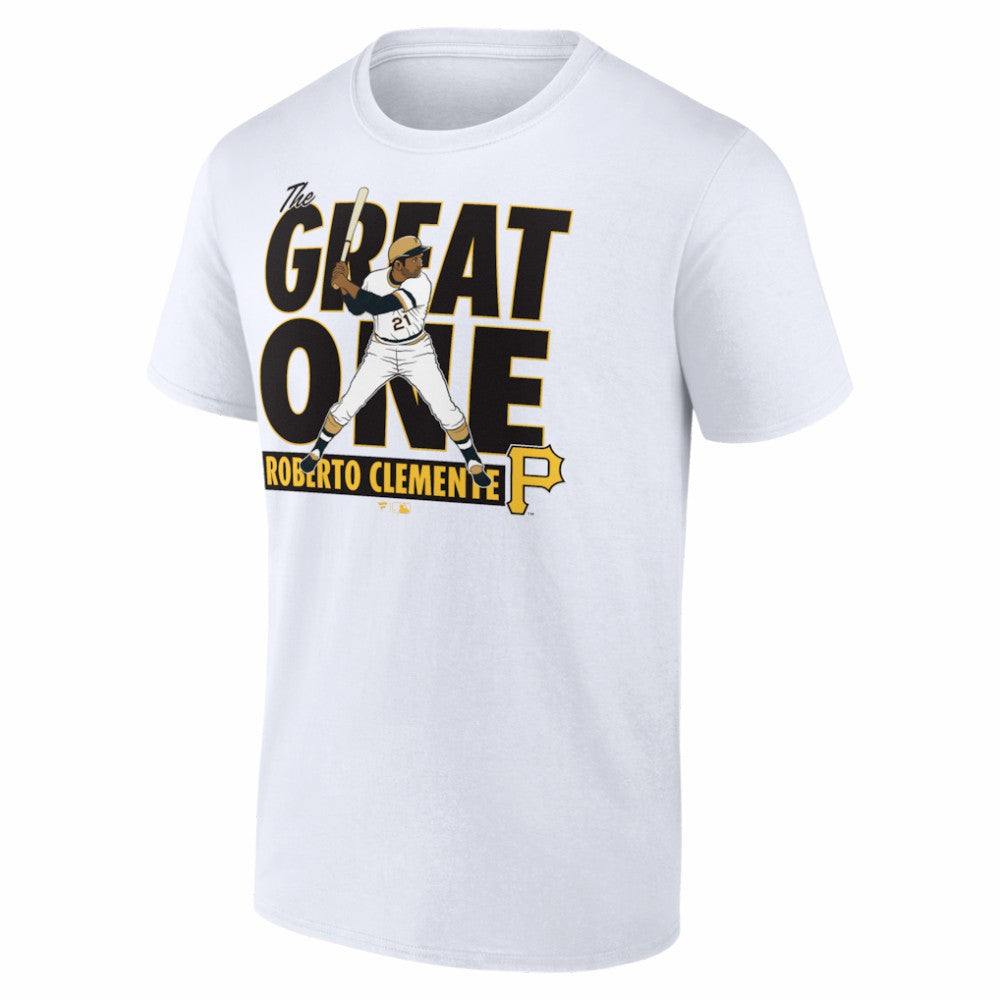 White Roberto Clemente Pittsburgh Pirates Cooperstown Player T-Shirt