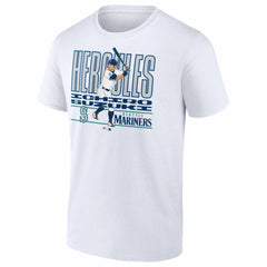 White Ichiro Suzuki Seattle Mariners Cooperstown Player T-Shirt