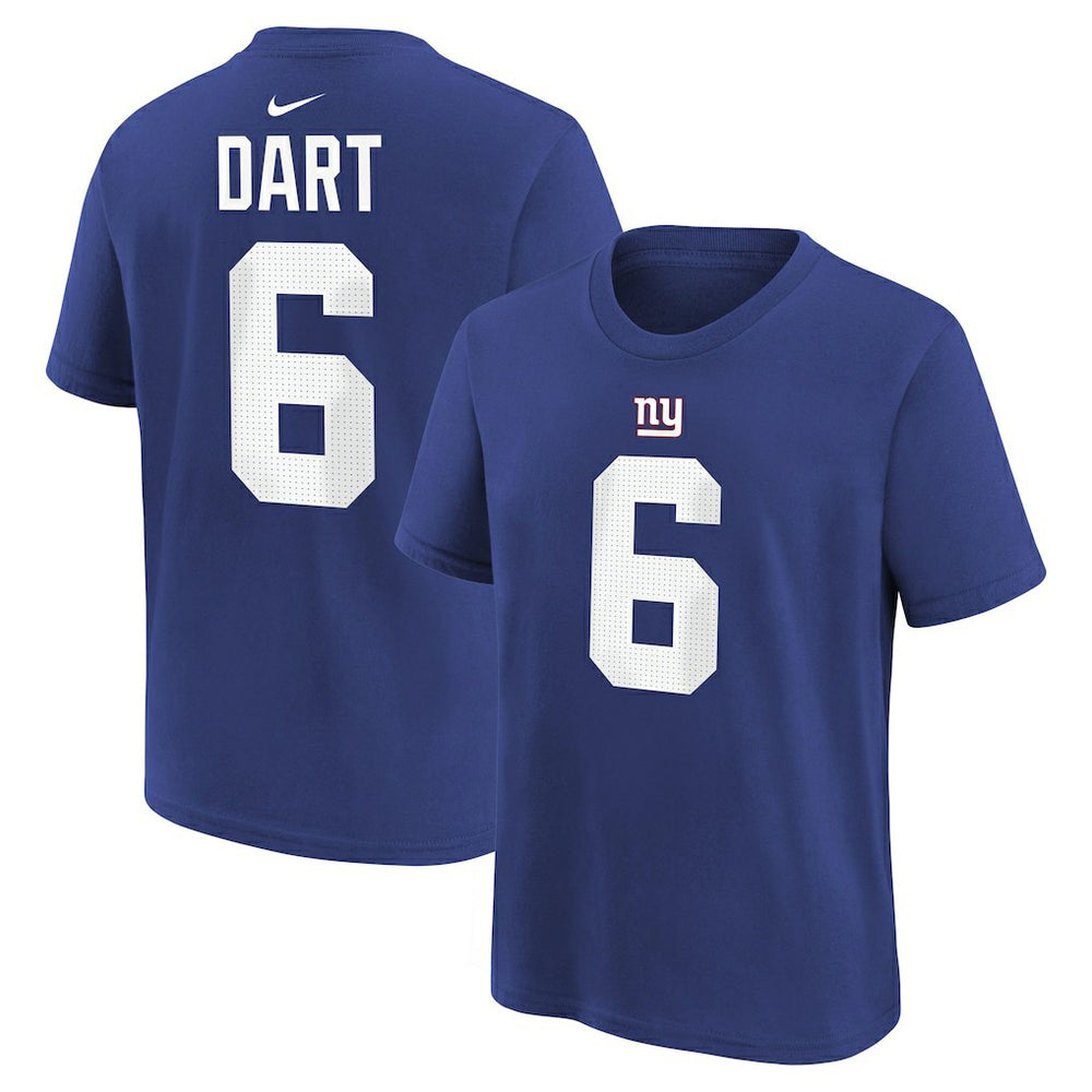 Jaxson Dart  Youth Name & Number T-Shirt - New York Giants T-shirts