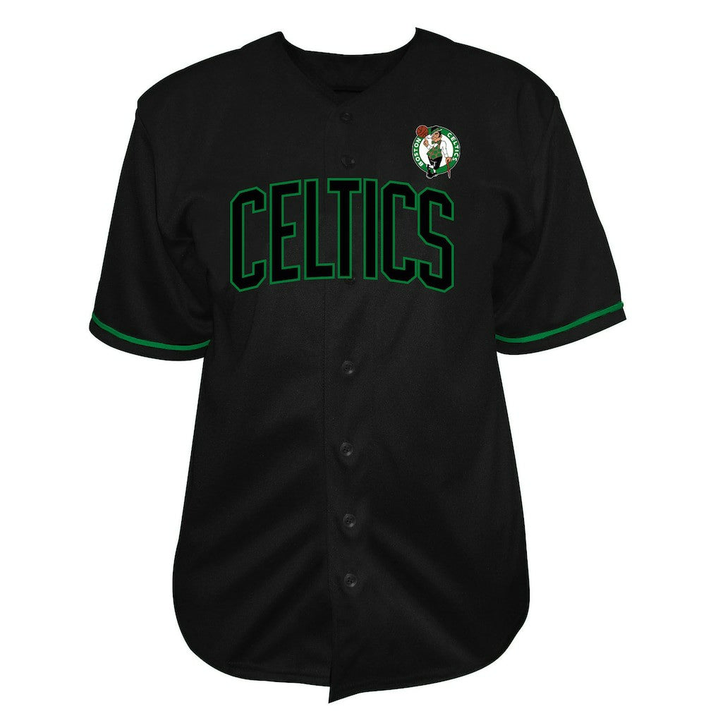 Fanatics Boston Celtics Big & Tall Pop Full-Button Baseball Jersey