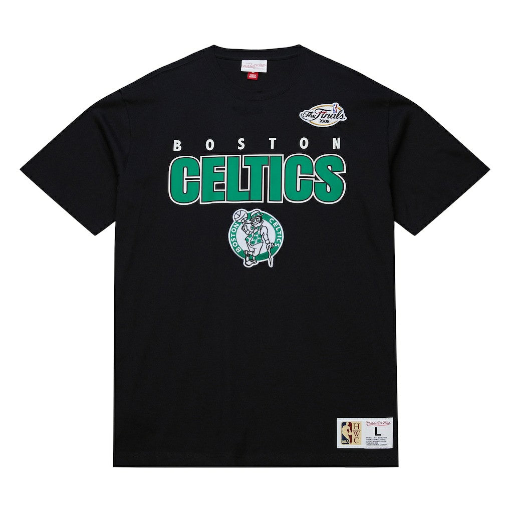 Mitchell & Ness Boston Celtics Hardwood Classics Throw It Back Premium T-Shirt
