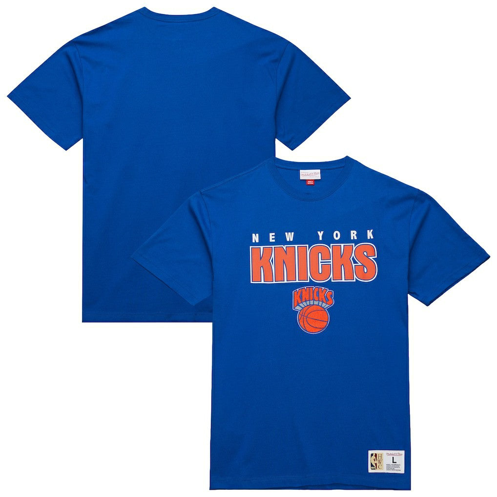 Mitchell & Ness New York Knicks Hardwood Classics Throw It Back Premium T-Shirt