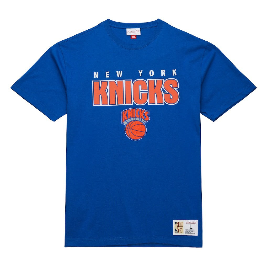 Mitchell & Ness New York Knicks Hardwood Classics Throw It Back Premium T-Shirt