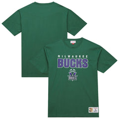 Mitchell & Ness Milwaukee Bucks Hardwood Classics Throw It Back Premium T-Shirt