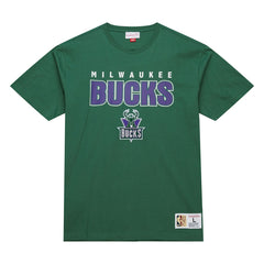 Mitchell & Ness Milwaukee Bucks Hardwood Classics Throw It Back Premium T-Shirt