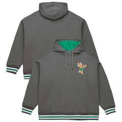 Mitchell & Ness Milwaukee Bucks Throw It Back Quilted Fleece Quarter-Zip Hoodie