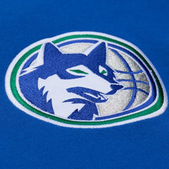 Mitchell & Ness Minnesota Timberwolves Throw It Back Quilted Fleece Quarter-Zip Hoodie