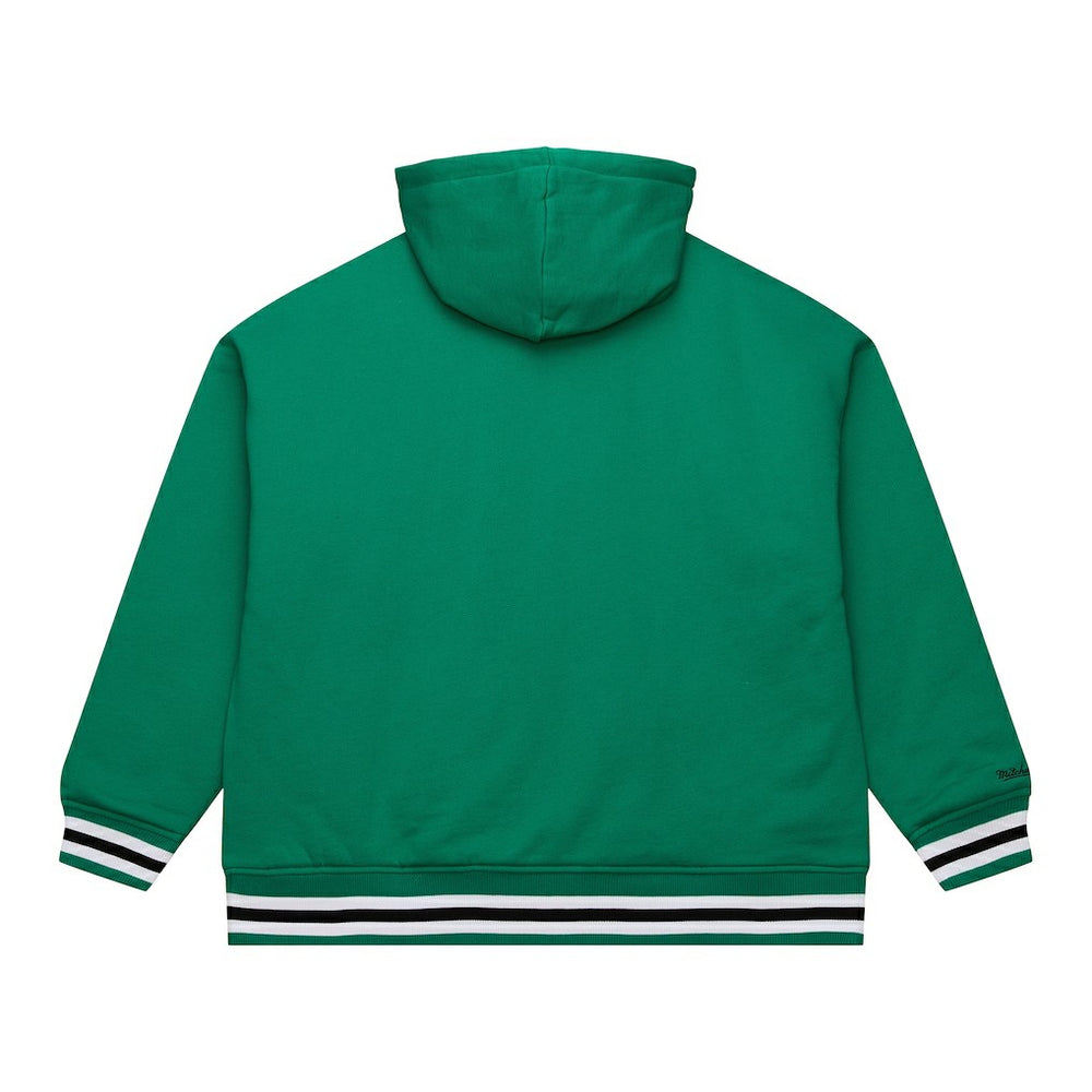 Mitchell & Ness Boston Celtics Throw It Back Quilted Fleece Quarter-Zip Hoodie