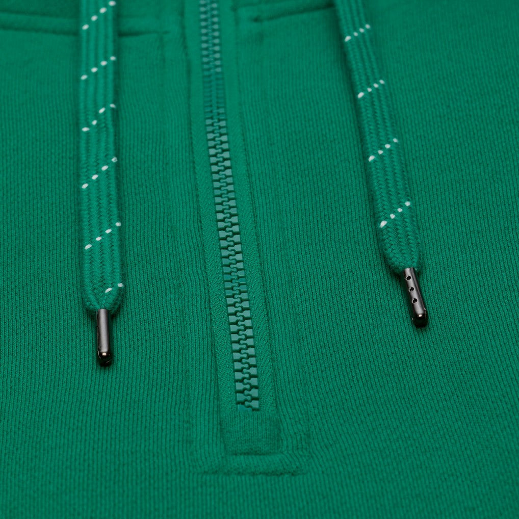Mitchell & Ness Boston Celtics Throw It Back Quilted Fleece Quarter-Zip Hoodie