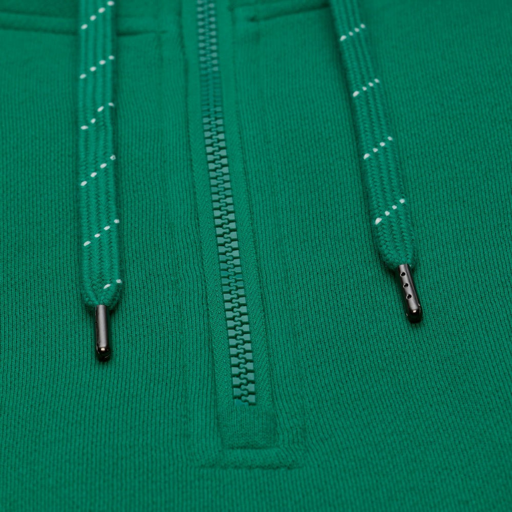 Mitchell & Ness Boston Celtics Throw It Back Quilted Fleece Quarter-Zip Hoodie