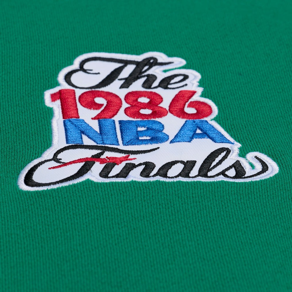 Mitchell & Ness Boston Celtics Throw It Back Quilted Fleece Quarter-Zip Hoodie